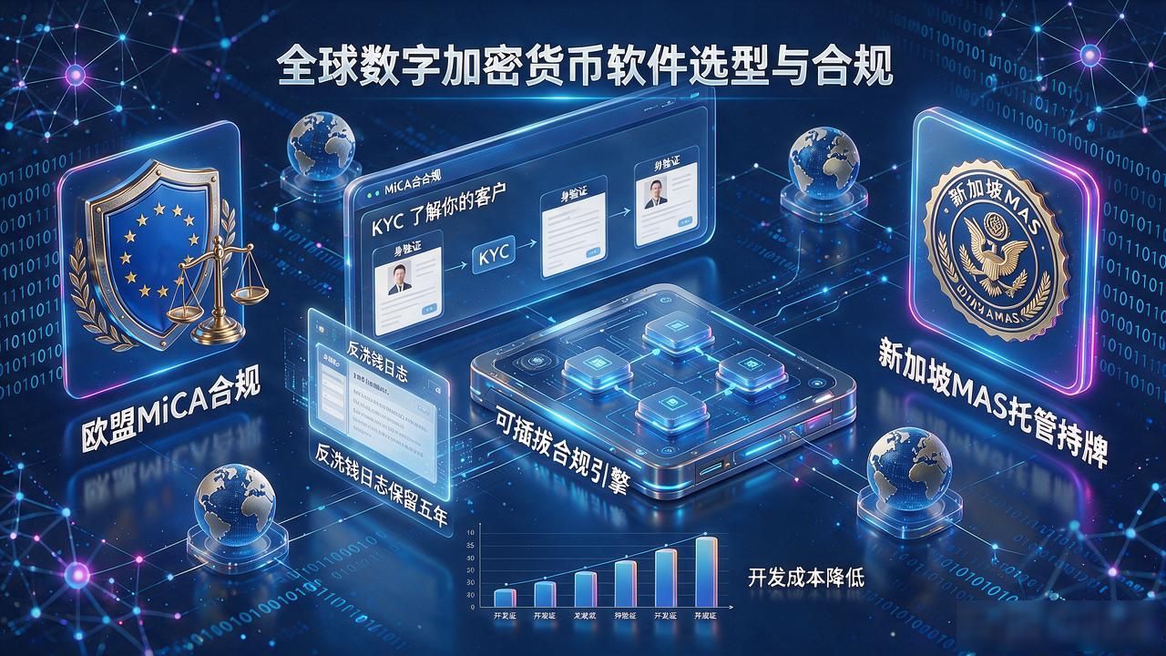 加密货币软件从0到1搭建技术要点_欧盟MiCA合规加密软件适配方案_全球数字加密货币软件
