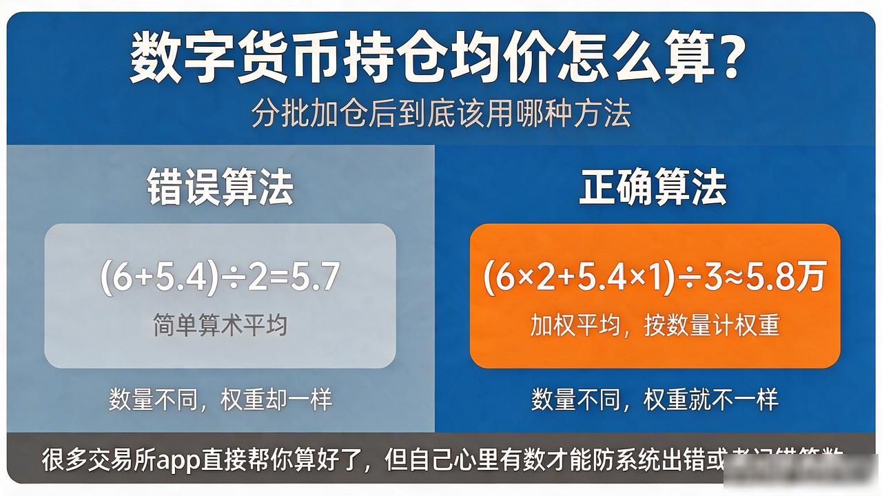 比特币定投持仓成本核算_加密货币持仓均价计算方法_数字货币持仓均价