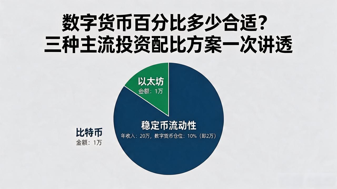 数字货币百分比_数字货币在投资组合中的合理占比_根据年收入计算加密货币仓位比例